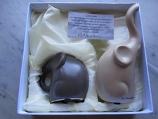 Coppia di elefanti in porcellana Claraluna statuine statua elefante arredamento