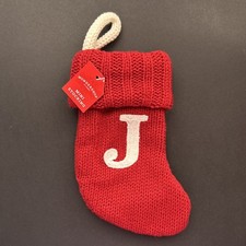 Wondershop Letter J Christmas Stocking Red Knit 8 Mini Monogram Target New