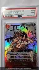 2023 ONE PIECE OP02PARAMOUNT WAR MANGA ALTERNATE ART 013 PORTGAS D ACE P BENT