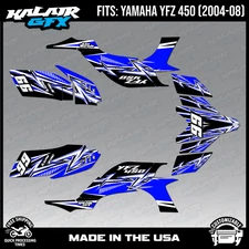 Graphics Kit for YAMAHA YFZ 450 (2004-2008) CARB YFZ 450 Shred Series - Blue