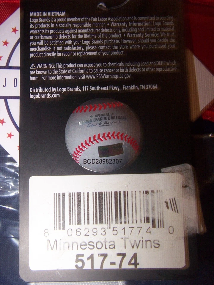 NUEVO Logo Marcas MLB Minnesota Twins 54"" x 84"" Sudadera de Béisbol Manta Foto 4 de 4