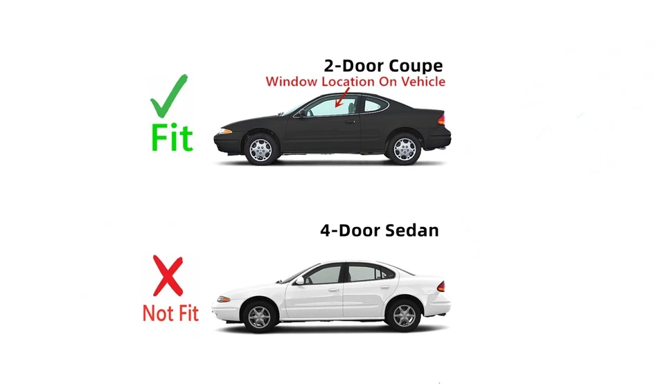 Fit Oldsmobile Alero & Pontiac Grand Am 2DR Coupe Driver Left Door Window Glass Foto 3 de 4