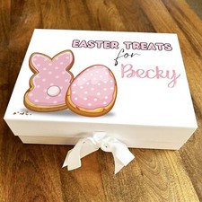 Easter Treats Pink Personalised Keepsake Hamper Gift Box
