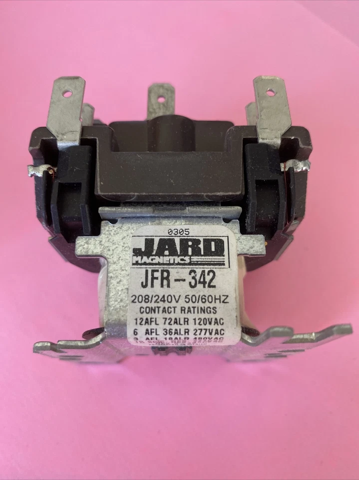 Jard Magnetics JFR-342 Fan Relay DPDT 15A Res 277VAC Coil 208/240V 50/60Hz - Image 2 of 4