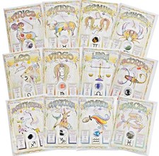 ASTRO - STAR SIGN BIRTHDAY GEMSTONES GREETING CARDS - ALL 12 AVAILABLE