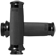 Avon Custom Contour Black Handlebar Grips - Throttle by Wire (CC-86-ANO-FLY)