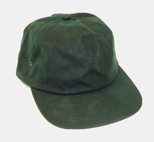 Adults Unisex Plain Australian Oilskin Fabric Dark Green 6-panel Cap