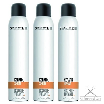 3x 150ml SELECTIVE Professional KERATIN SPRAY Pflegespray repariert sofort 