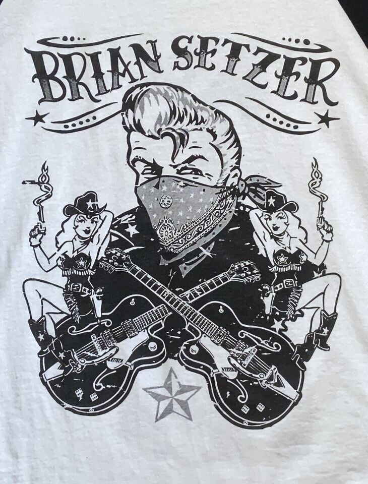Brian Setzer T Shirt Stray Cats T Shirt Rock T Shirt Mens Medium