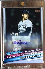 2020 Topps 1980s Decade's Best Roger Clemens Autograph Red Sox Auto SP /5
