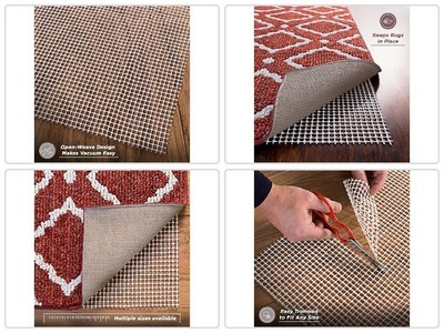 Rug Pad Carpet Padding Anti Slip Non-Skid Gripper Hardwood ...