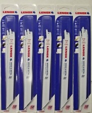 Reciprocating Saw Blades 5-Pack - 8" Bimetal 10/14 Tooth For Wood & Plastic - View #10