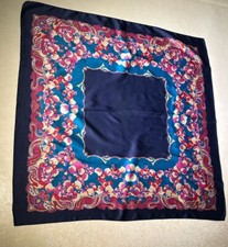 Vintage SPECIALTY HOUSE Womens Paisley/Fruits Satin Scarf Pre-owned