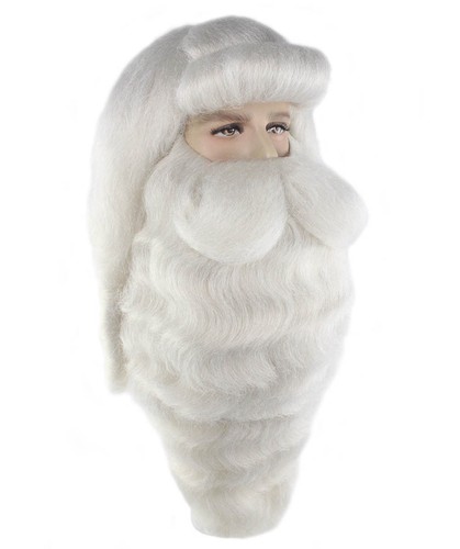 Styles Adult Men Merry Christmas Xmas Party Deluxe Santa Claus Wig And Beard Set - Picture 16 of 112