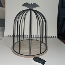 Halloween Bat Birdcage Decorative Cloche Bird Table Spooky Moody Decor -Target