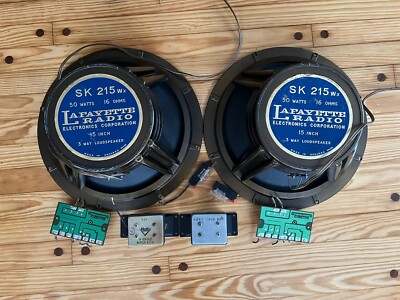Vintage Lafayette SK 215wx Goodmans 15inch Set of 2 Speakers England BUNDLE