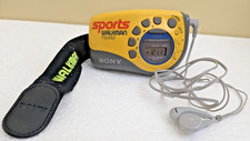 Sony Walkman Sports AM/FM Radio Model SRF-M78 Headphones Arm Band Tested WORKING