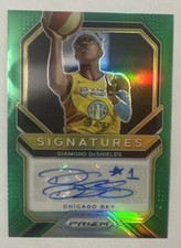 2021 Panini Prizm WNBA - Signatures Green Prizm #SG-DDS Diamond DeShields