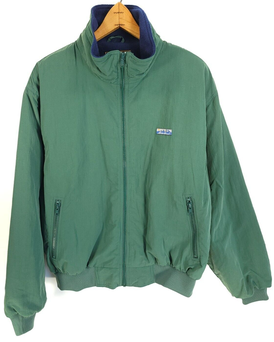Vintage Eddie Bauer Zip Front Jacket Coat Men's XL Fleece Lined