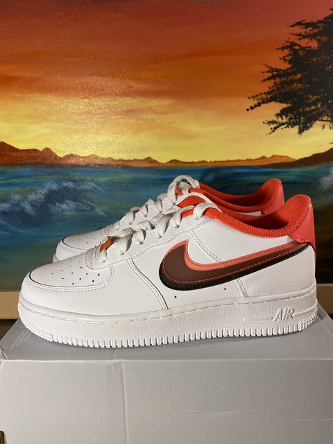 NIke Air Force 1 LV8 (GS) Size 6.5Y White Bright Crimson Black CW1574-101  for sale online | eBay