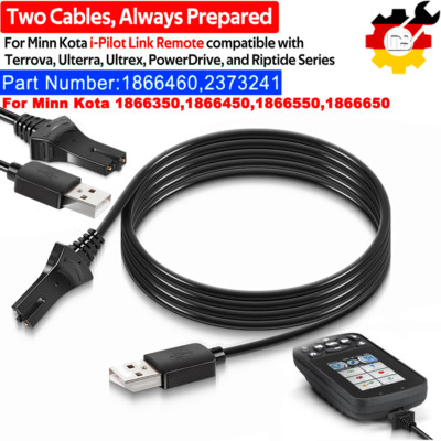 Replacement for Minn Kota 1866460 2373241 i-Pilot Link Charging Cable (1 PC)