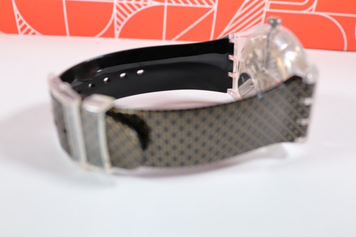 Limited Edition Swiss Swatch WristWatch SUOK119 Gridlight New Gent 41MM Clear Ca - Picture 8 of 12