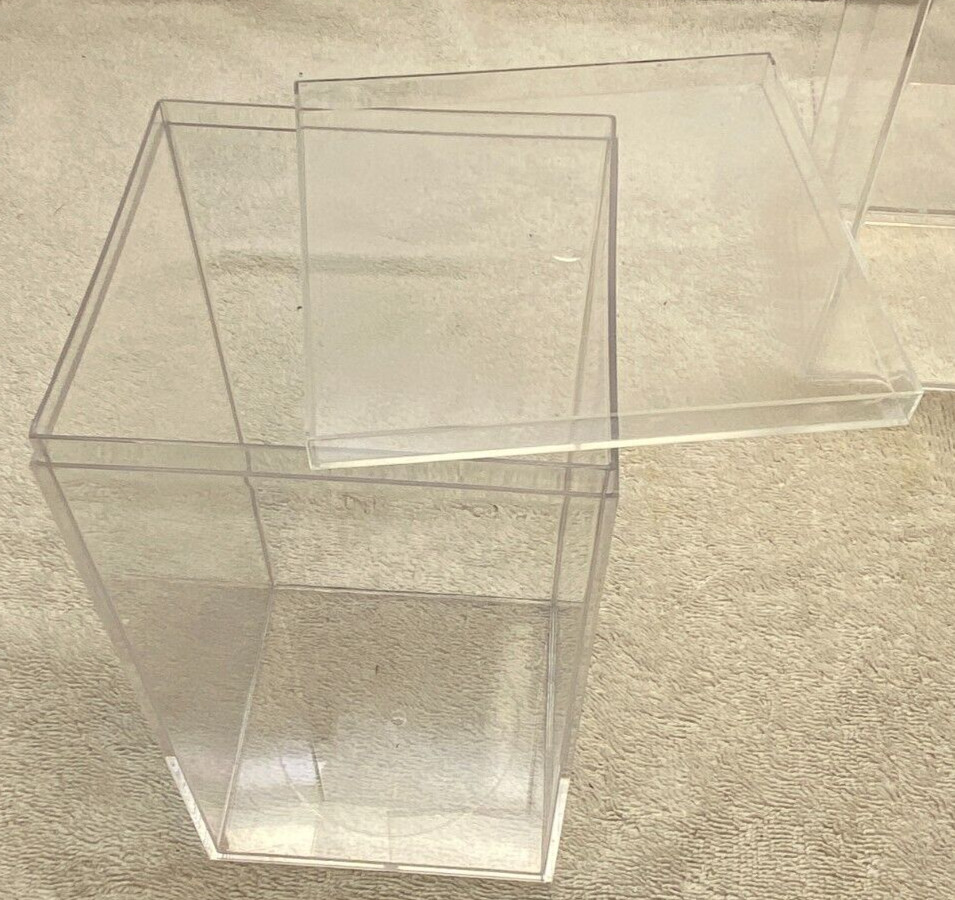 4 ACRYLIC CLEAR DISPLAY CASE HOLDER BEANIE BABY