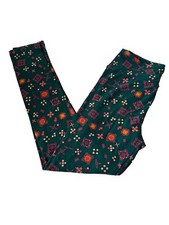 Lularoe OS One Size Leggings Soft NEW Teal Green Pink Purple Geometric 2424