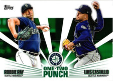 2023 Topps One-Two Punch #12P-24 Robbie Ray / Luis Castillo  Seattle Mariners