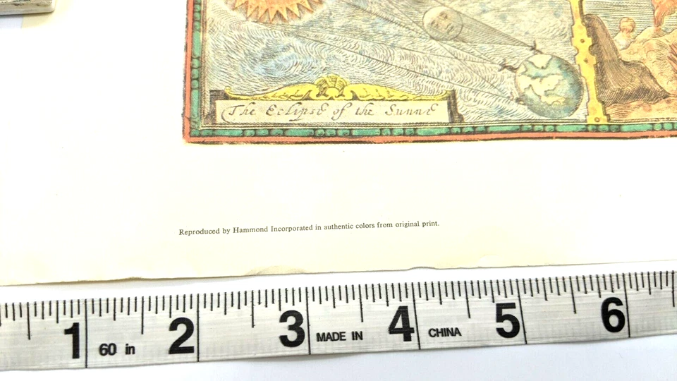 Historic Hammond Map Reproduction Poster New And Accurate MAP OF THE WORLD 1651 - Image 2 of 4