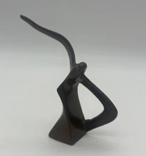 Antique  Beautiful Brass  Sea Bird Statue Desk Art 4" in