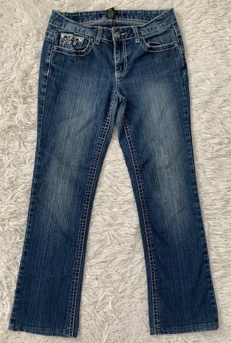 Love Nation Damen-Denim-Jeans Größe 6 Bootcut bestickt verzierte Taschen