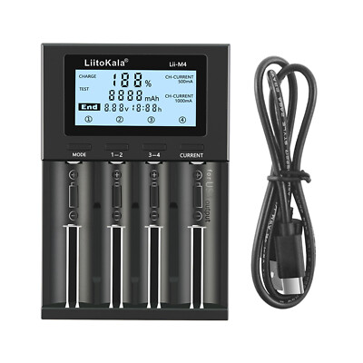 LIITOKALA 4-Slots  NiMH  Independent  w/LCD D7W7
