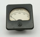 Vintage 0-400 mA DC panel meter unknown brand; dimensions in listing — photo 1