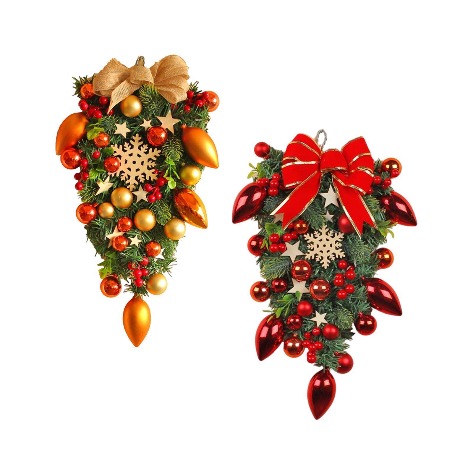 Decorative Christmas Wreath Hanging for Outdoor Christmas Wall Indoor