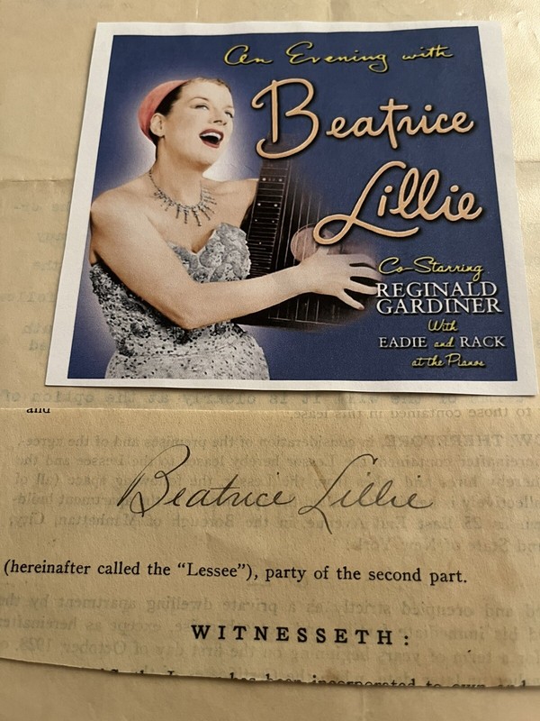 Beatrice Lillie Signed Cut Page Entertainment 