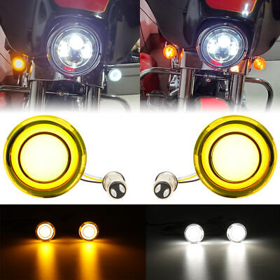 2'' 1157 Weiß Bernstein Blinker Für Harley Street Glide Road Glide Special Dyna