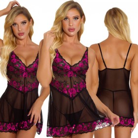 Hot Women Sexy Lingerie Lace Babydoll Underwear Sleepwear G-string Nightwear Set