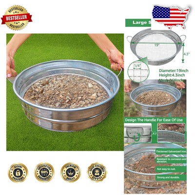 Extra-Large Soil and Dirt Sifter 19'' - Essential Tool for Gardeners & Planting