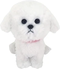 Bichon Frise White 12.8 x 8.9 x 15.8 cm Stuffed Animal Dog P-4272 (Sun Lemon)