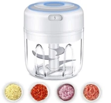 Electric Mini Garlic Chopper USB – Rechargeable Food Grinder & Crusher