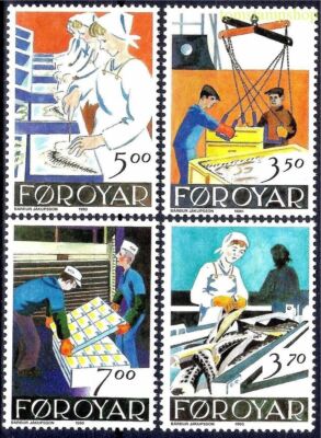 Faroe 1990 Fishing Industry Fish Processing Working Factory Business Commerce **