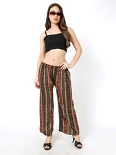 Woman's Rayon Printed Trousers Daily  Party Wear Set Palazzo Pants Girls Wear