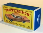 Matchbox Lesney No 20 Chevrolet Impala Taxi  Empty Repro E Style Box**