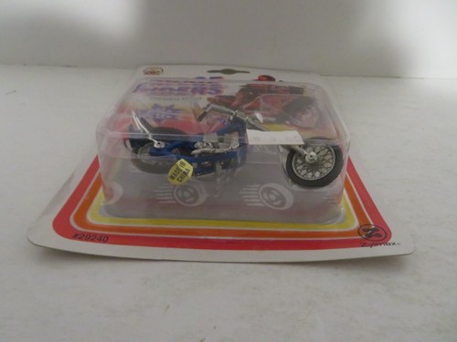Zee Toys Diecast Ridge Riders Custom Chopper Bl Motorcycle RedWhiteBlue 1994 MOC - Picture 3 of 5