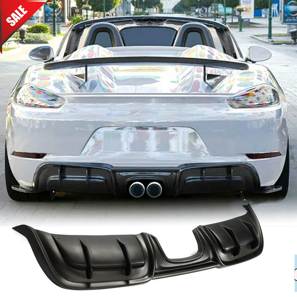 Porsche Boxster サンシェード For Porsche 718 Boxster Cayman Spyder 16UP Real Carbon Rear Bumper