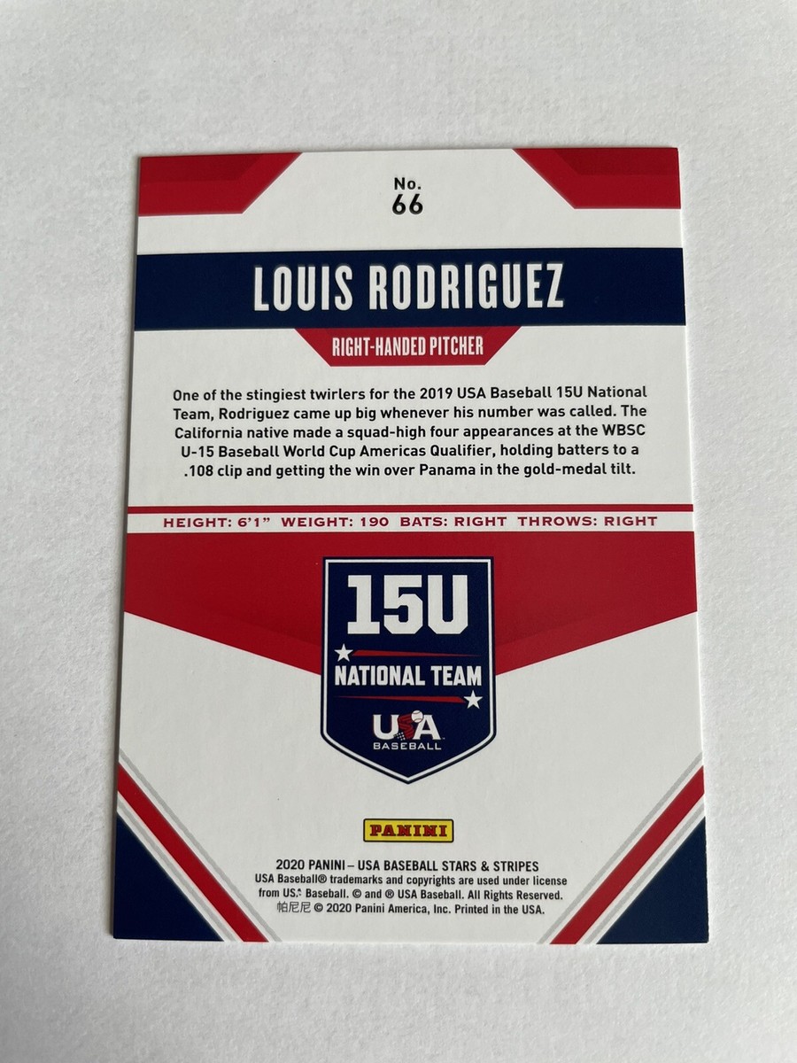 2020 Panini USA Stars & Stripes Baseball Louis Rodriguez Ruby 116