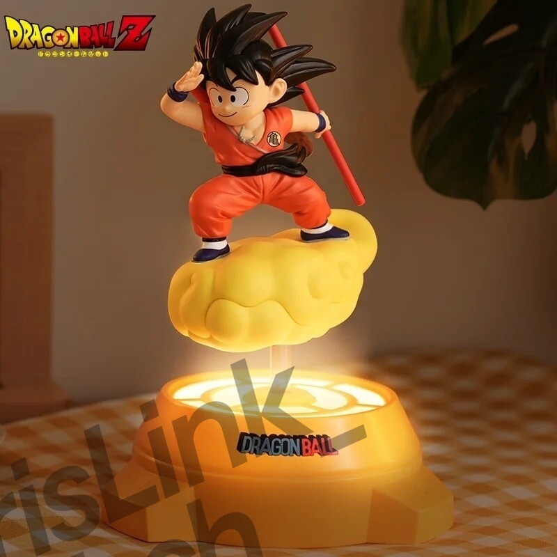 Original Dragon Ball Anime Figura Goku Figura Giratoria Luz Nocturna Lámpara Habitación