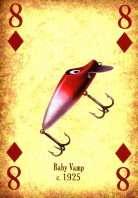 Baby Vamp, Vintage Fishing Lure Trading/Playing Card