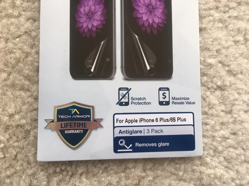 Tech Armor HD Clear Screen Protector [3-Pack] for Apple iPhone 6 Plus 6S Plus - Image 3 of 4